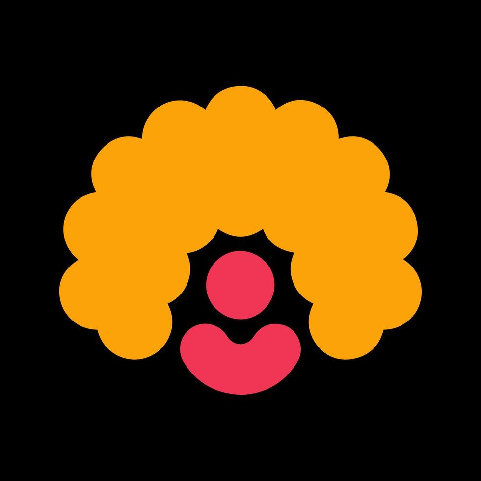 Clown Wig Icon Design vector
