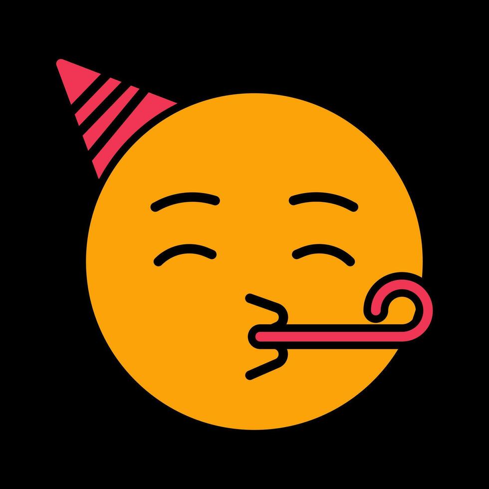 Partying Face Icon Design vector