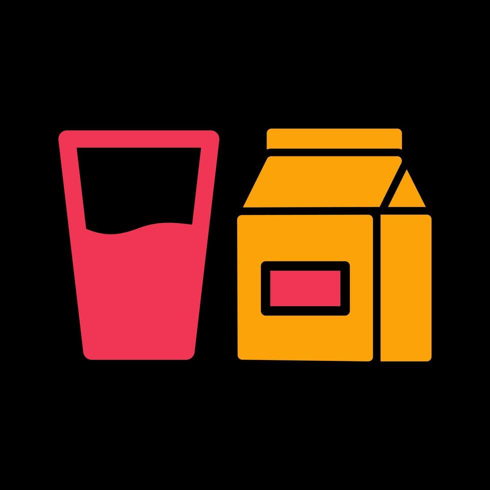 Glass of Milk Icon Design vector