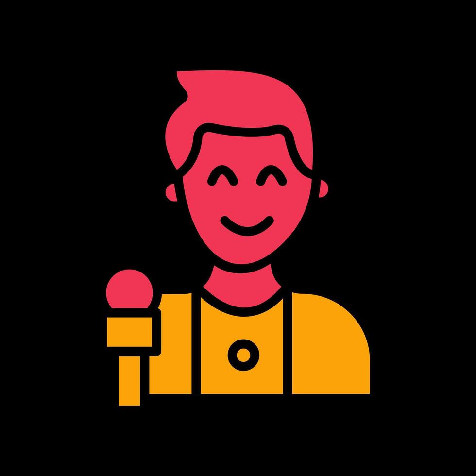News Correspondent Icon Design vector