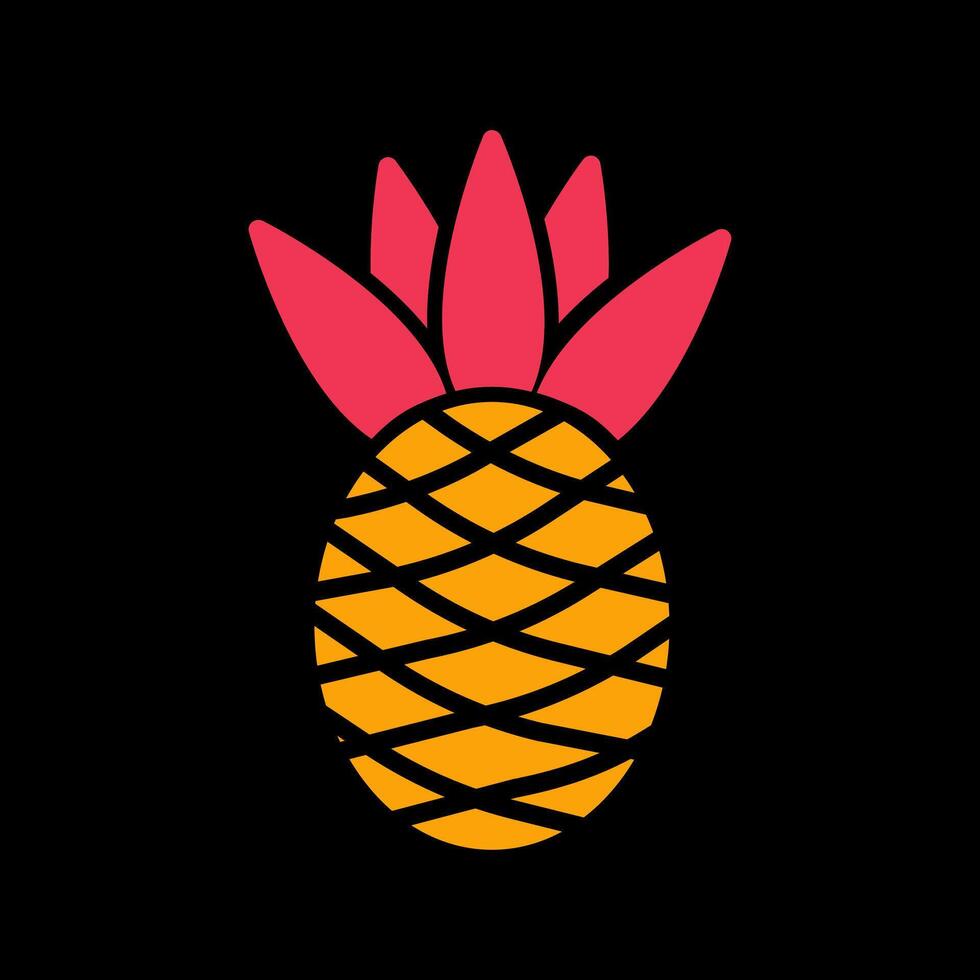 Pineapple Icon Design vector