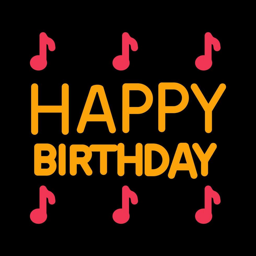 Happy Birthday Song Icon Design vector