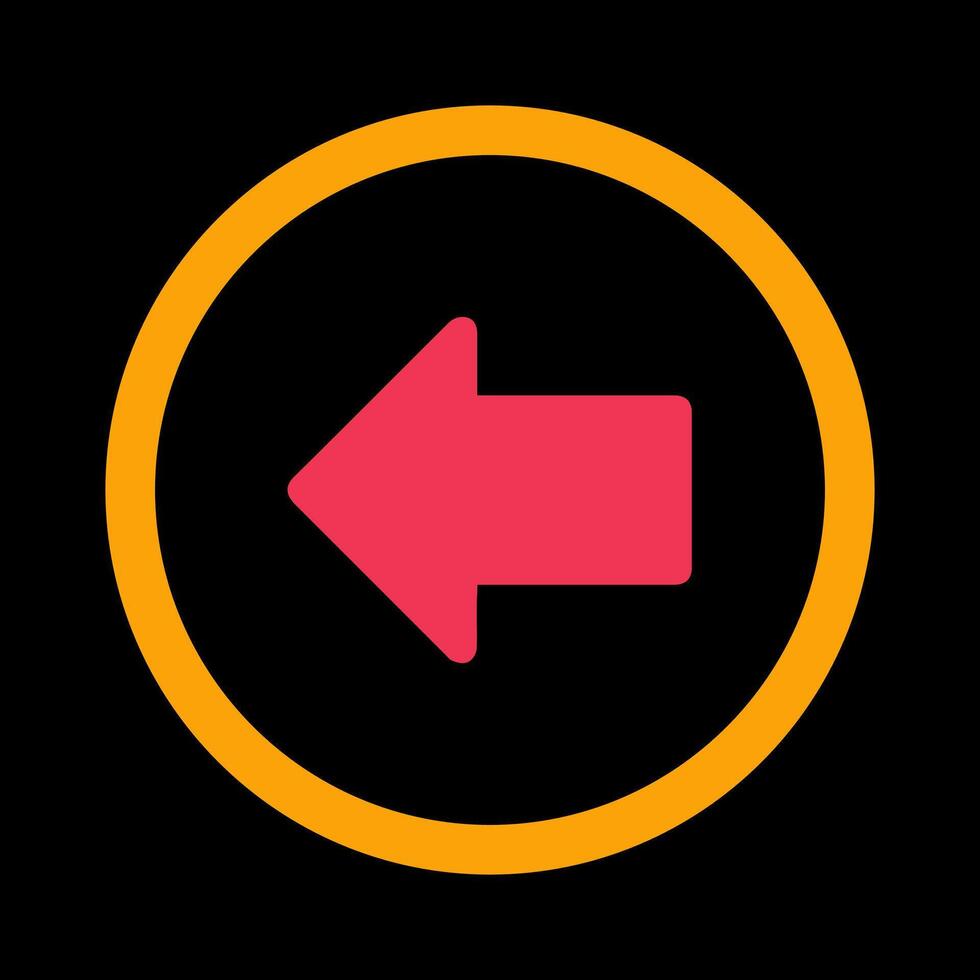 Left Arrow Icon Design vector