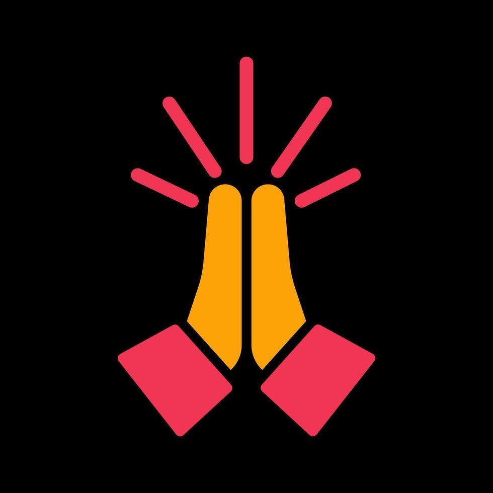 Folded Hands Icon Design vector