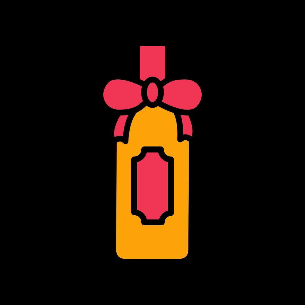 Wine Bottle with Bow Icon Design vector