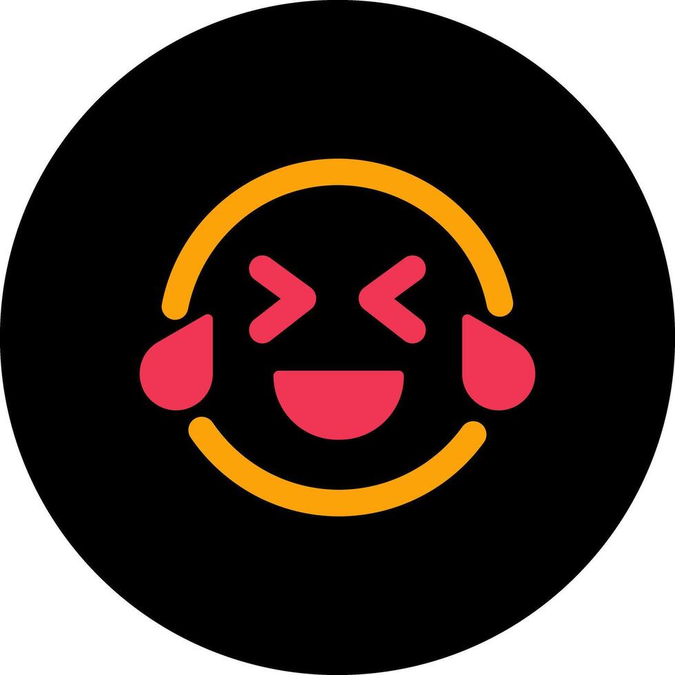 Face with Tears of Joy Icon Design vector