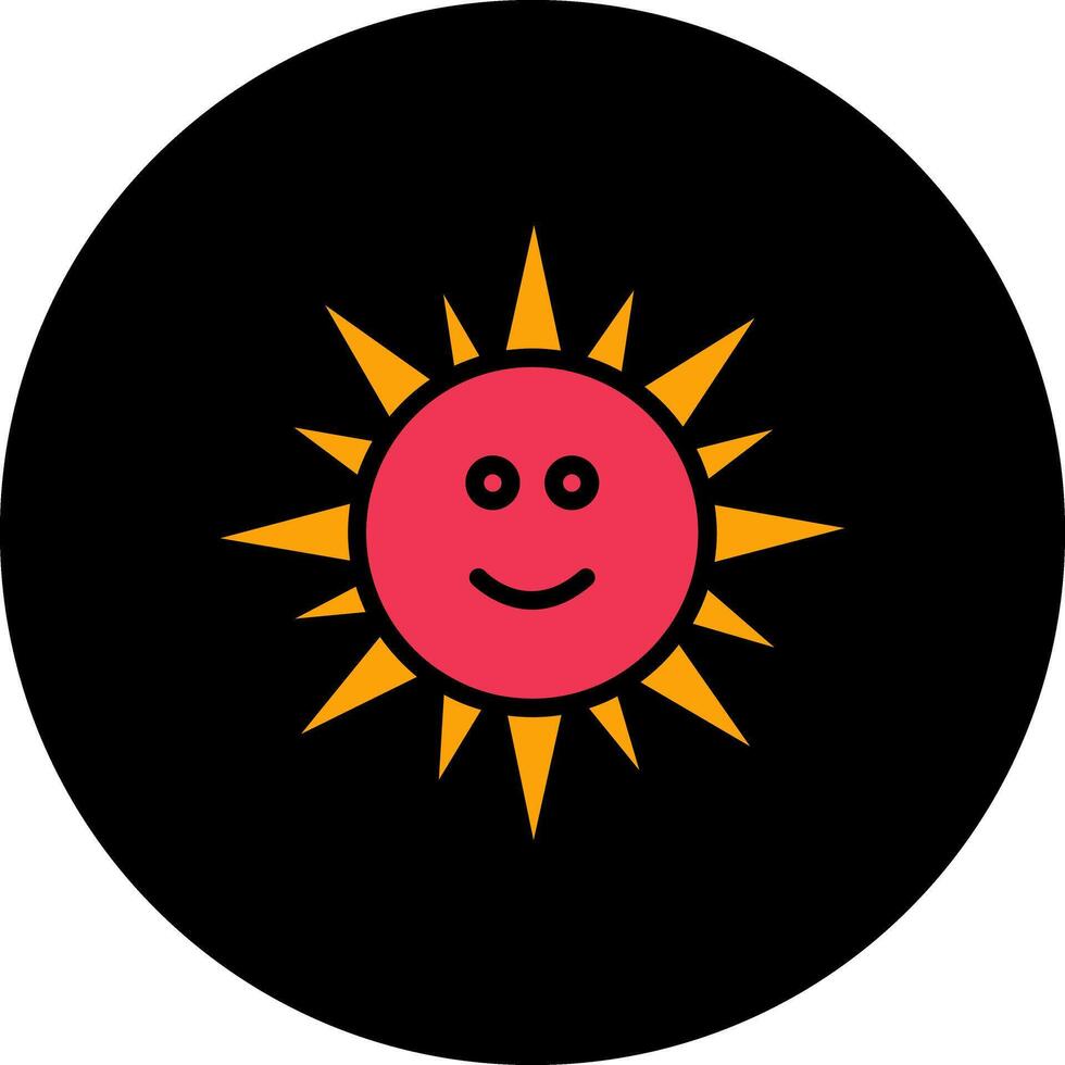 Sun with Face Icon Design vector