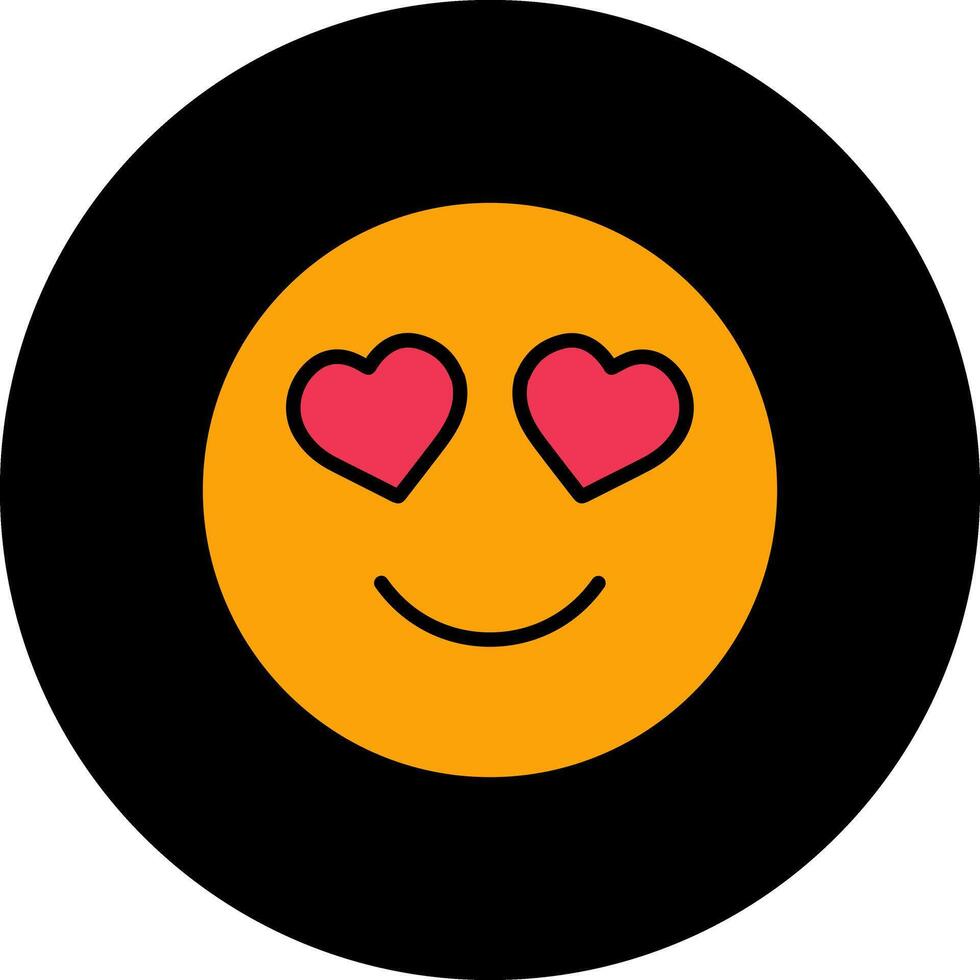 Smiling Face with Hearts Icon Design vector