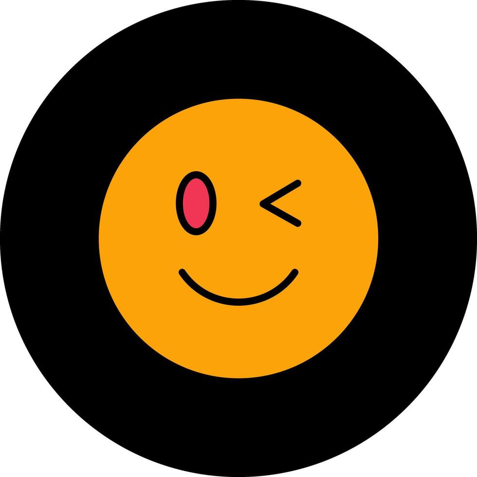 Winking Face Icon Design vector