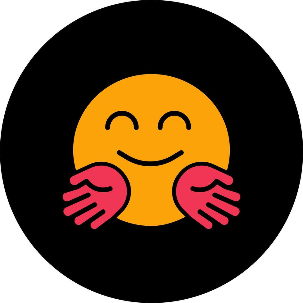 Hugging Face Icon Design vector