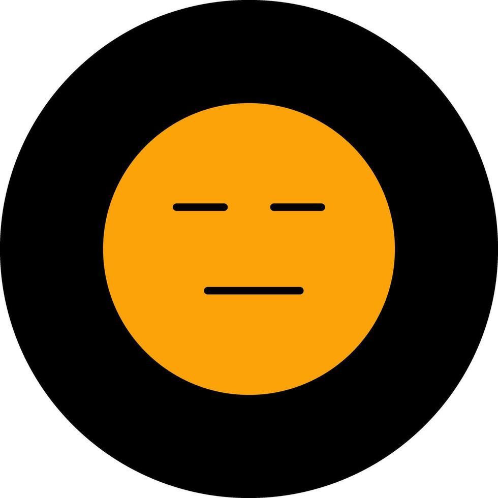 Neutral Face Icon Design vector