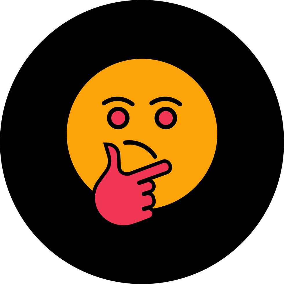 Thinking Face Icon Design vector