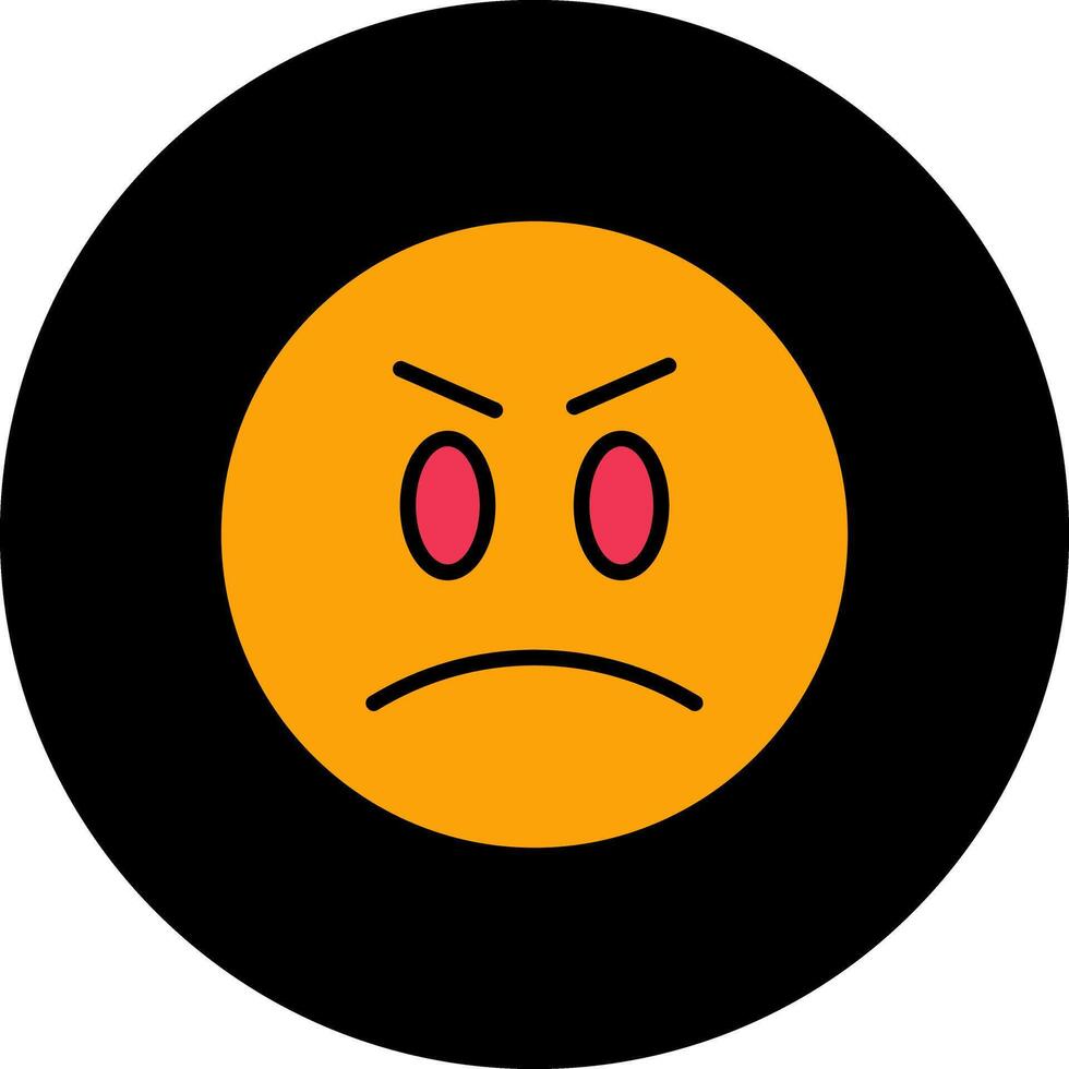 Angry Face Icon Design vector