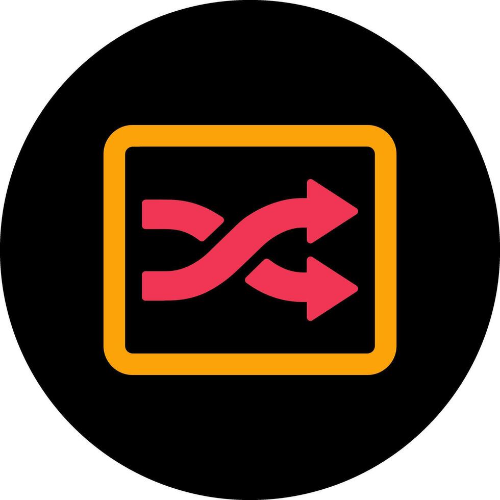 Shuffle Tracks Button Icon Design vector