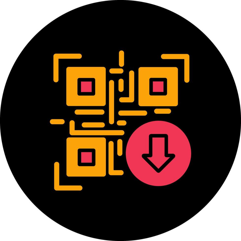 QR Code Download Icon Design vector