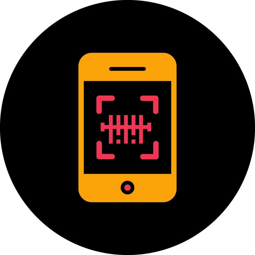 Mobile Scanning Icon Design vector