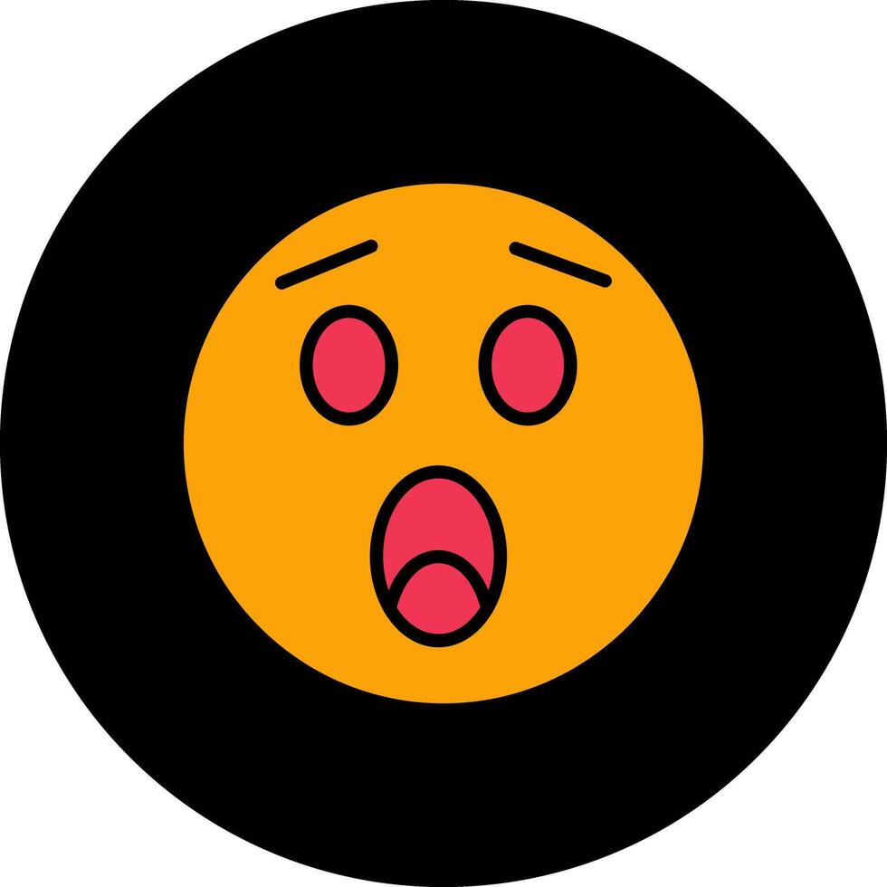 Astonished Face Icon Design vector