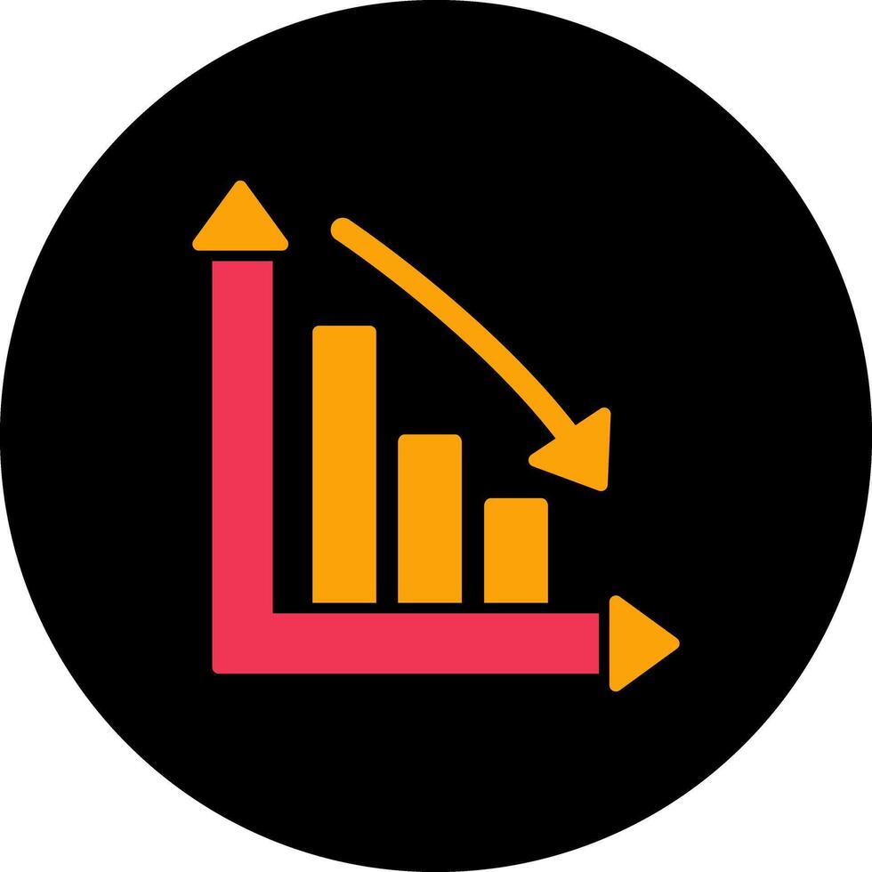 Chart Down Icon Design vector
