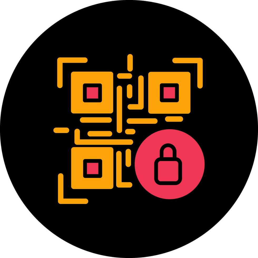 QR Code Encryption Icon Design vector