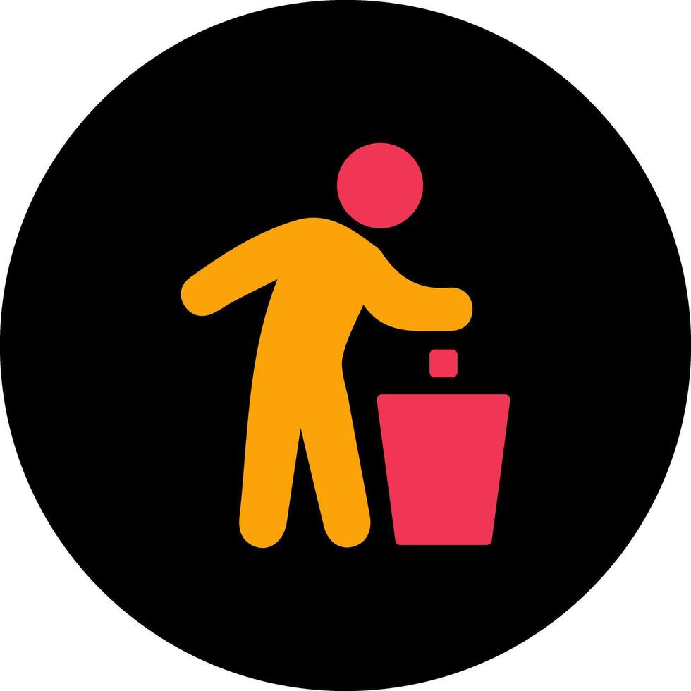 Litter in Bin Sign Icon Design vector