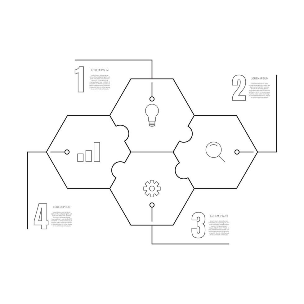 4 steps infographic flowchart design template. - . vector