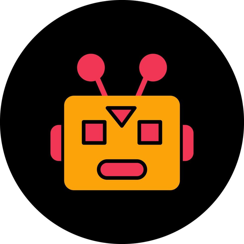 Robot Face Icon Design vector