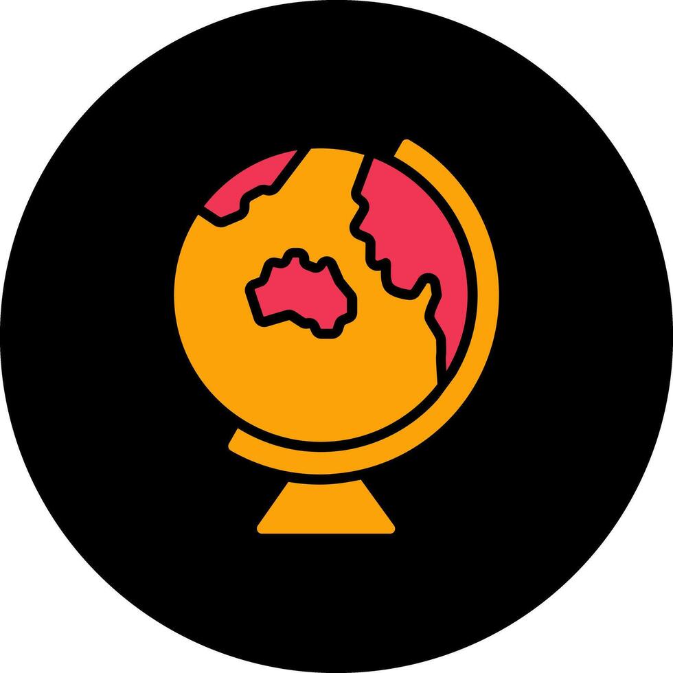Earth Globe Asia Australia Icon Design vector