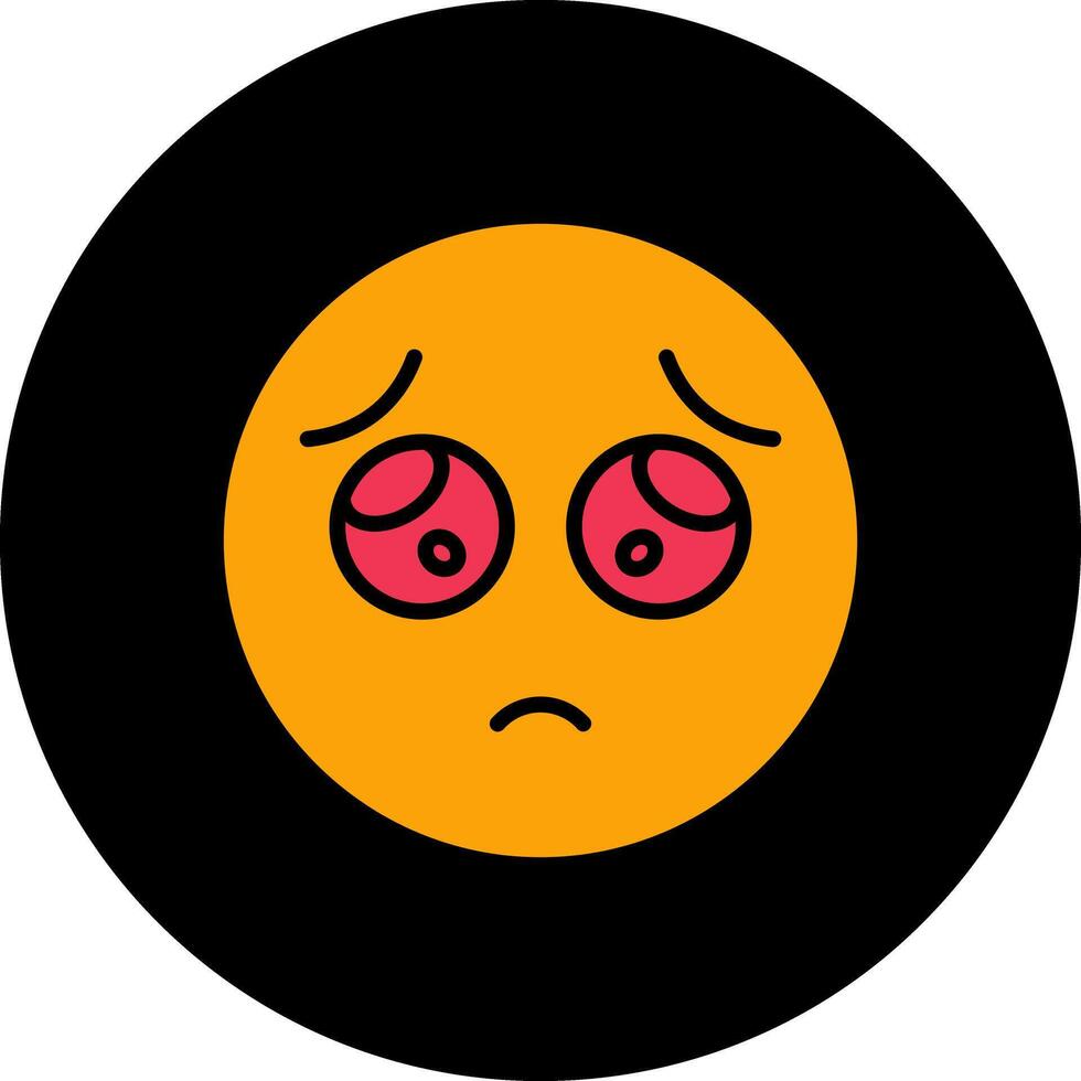 Pleading Face Icon Design vector