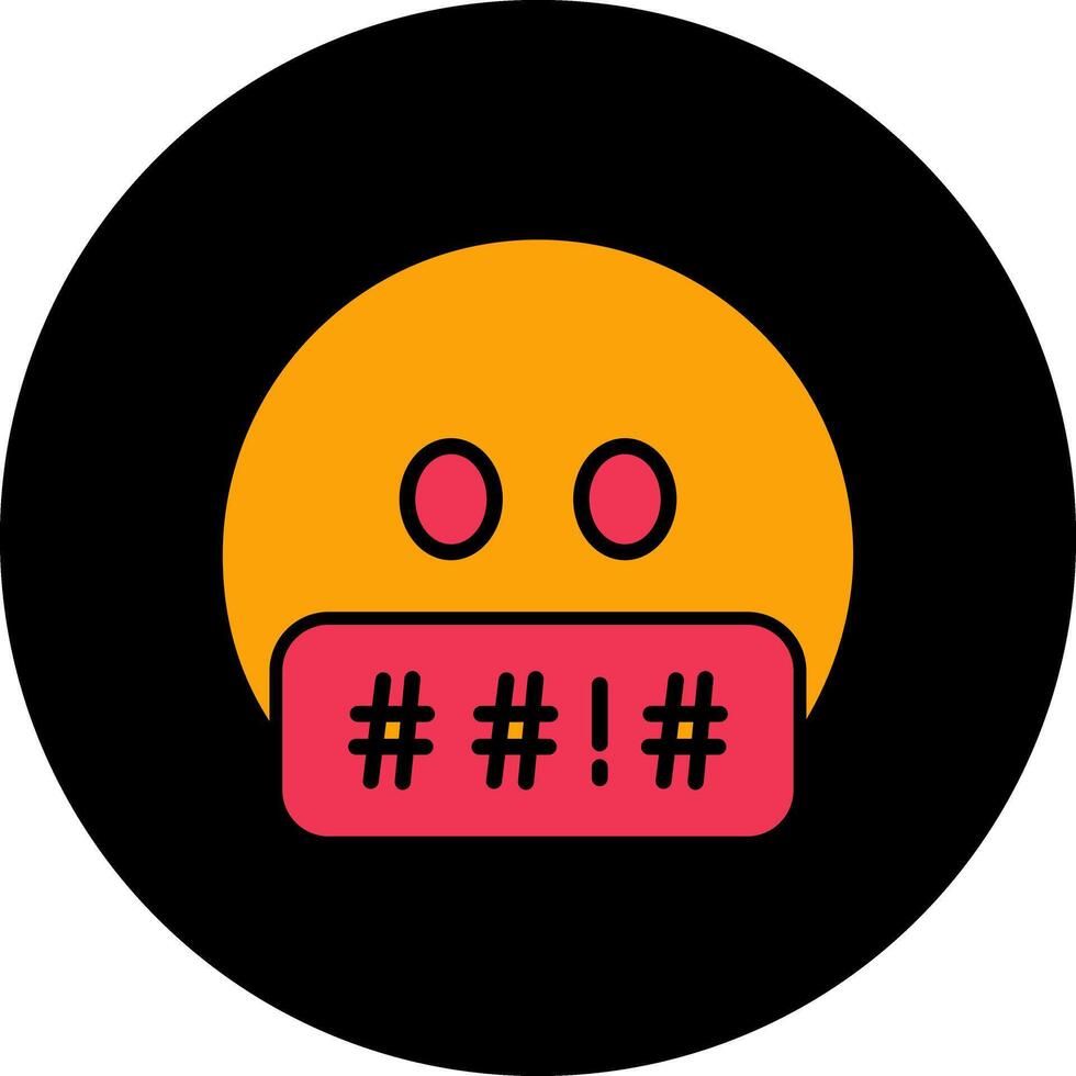 Face with Symbols on Mouth Icon Design vector