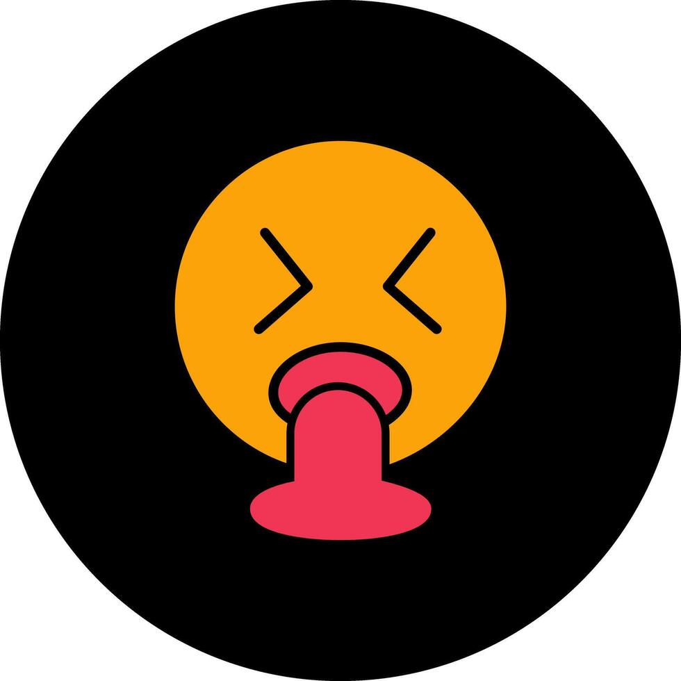 Face Vomiting Icon Design vector