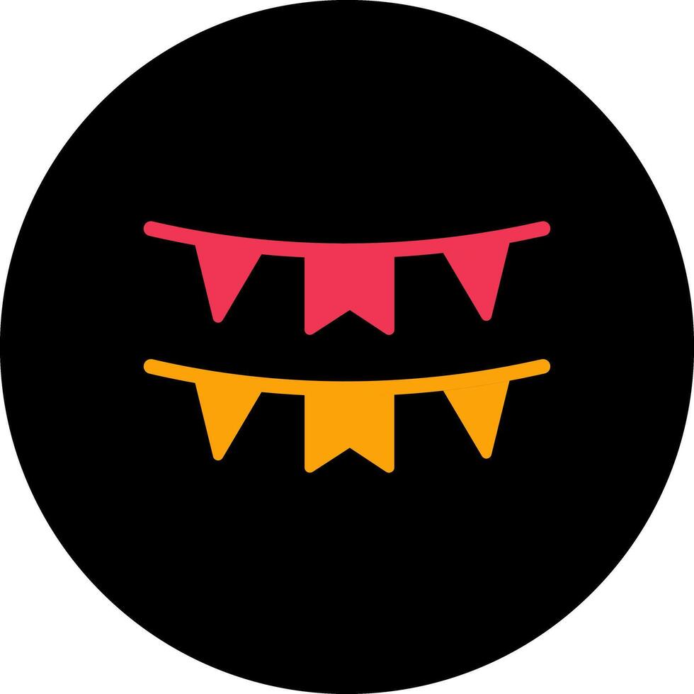 Bunting Flags Icon Design vector