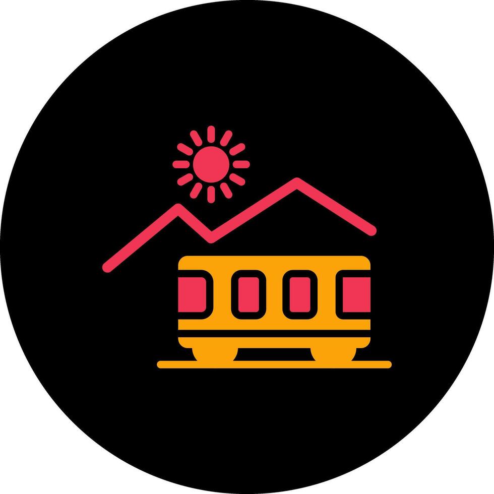 Mountain Railway Icon Design vector