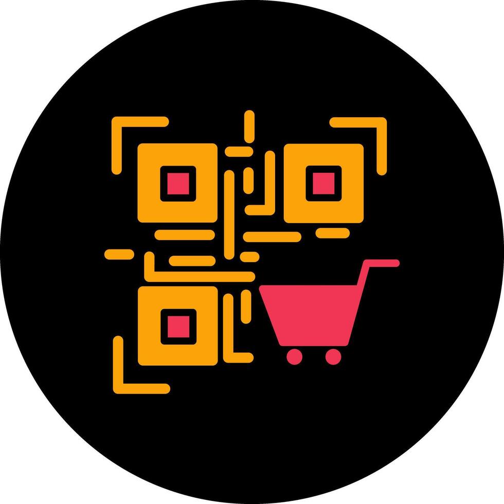 QR Code Shopping Icon Design vector