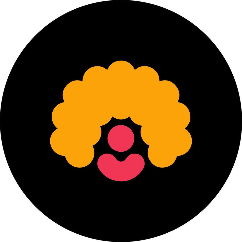 Clown Wig Icon Design vector