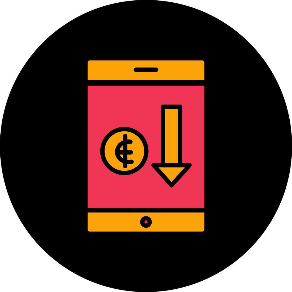 Money Loss Icon Design vector