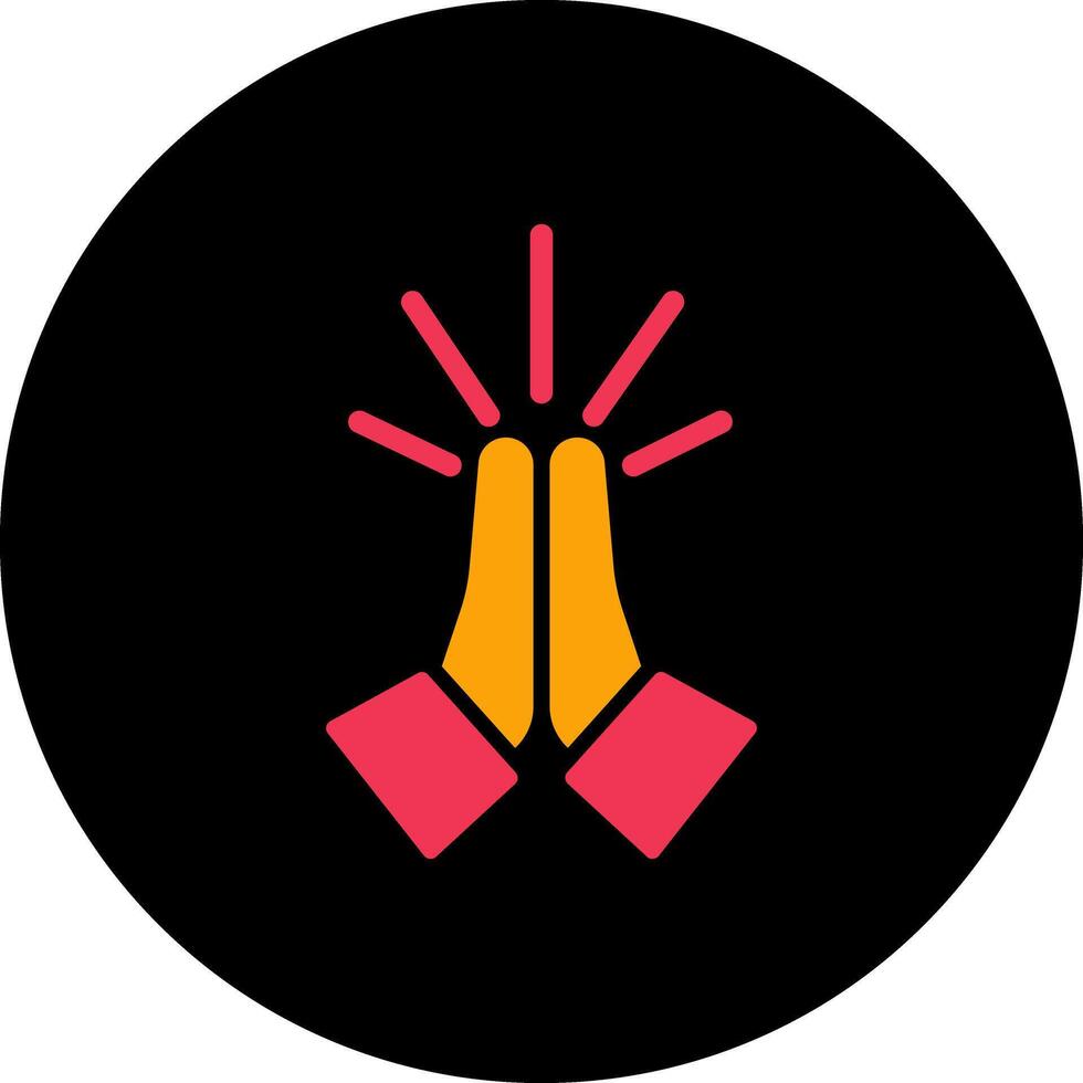 Folded Hands Icon Design vector