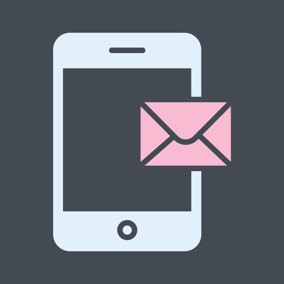 Mobile E-mail Icon Design vector