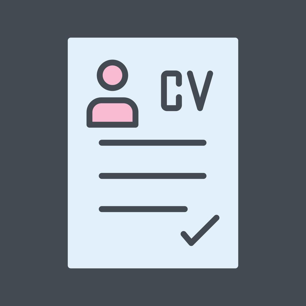 CV Icon Design vector