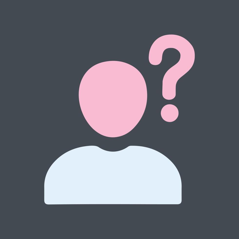 Confused Person Icon Design vector