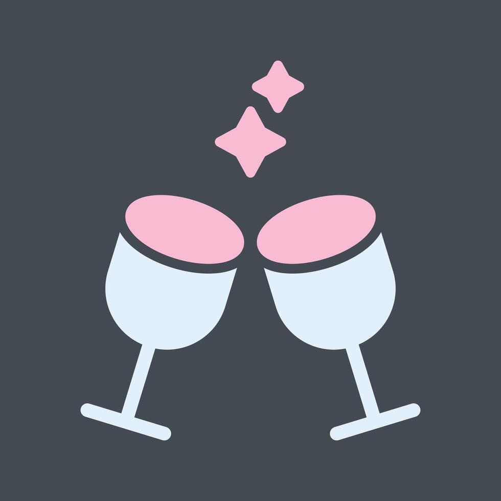 Wine Glasses Icon Design vector
