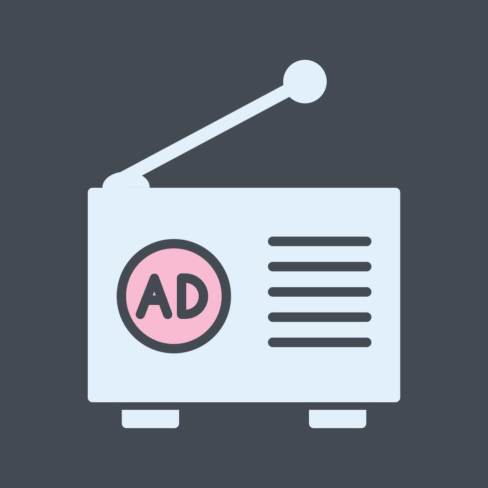 Radio Ad Icon Design vector