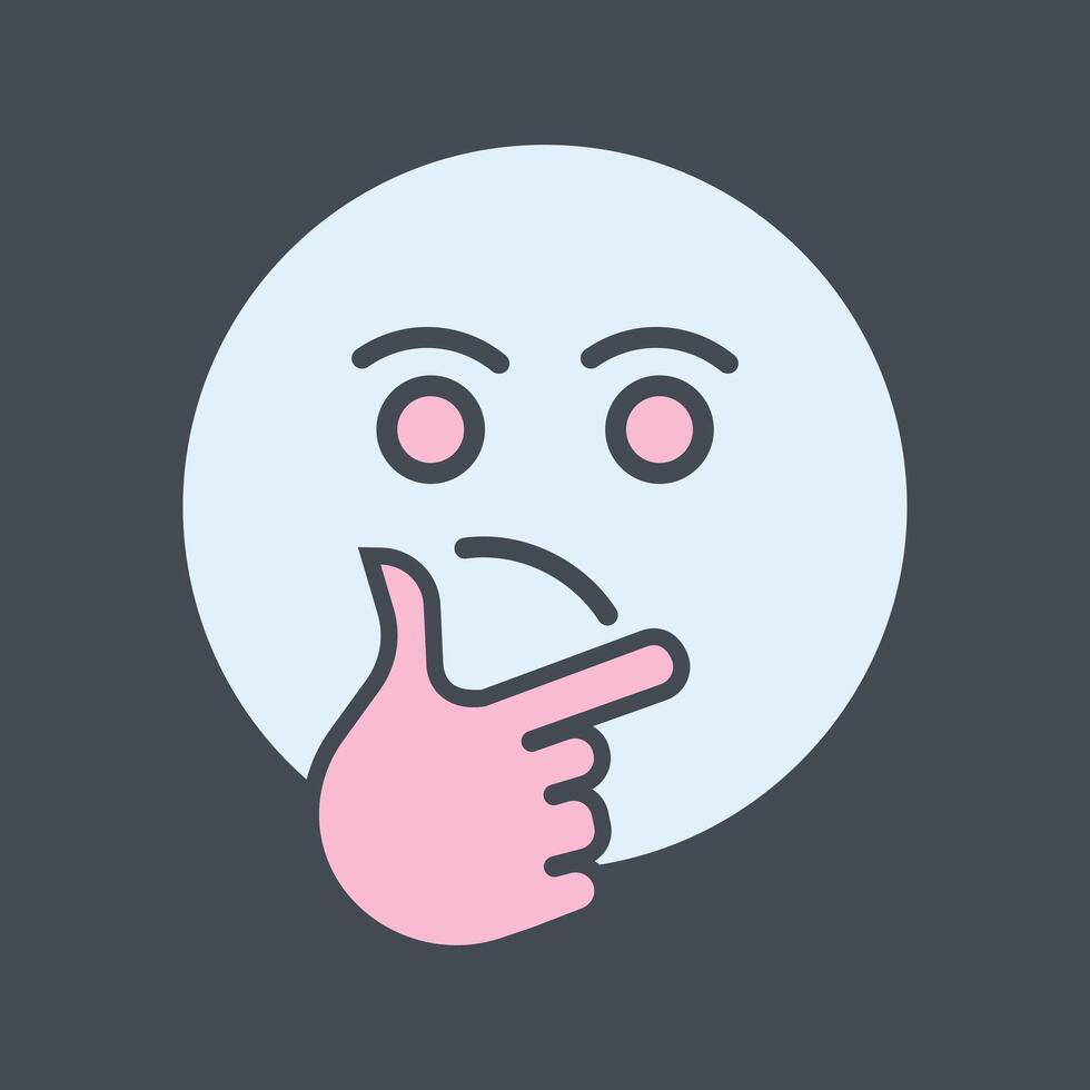 Thinking Face Icon Design vector