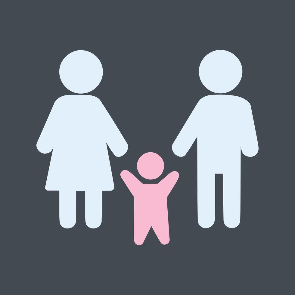 Family Photo Icon Design vector