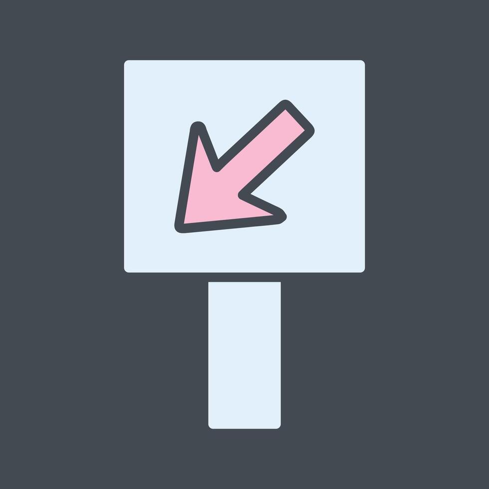 Diagonal Down Left Arrow Icon Design vector