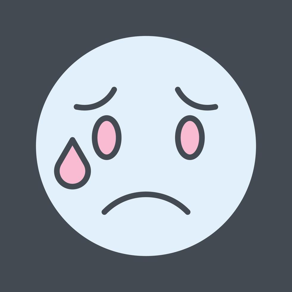 Crying Face Icon Design vector