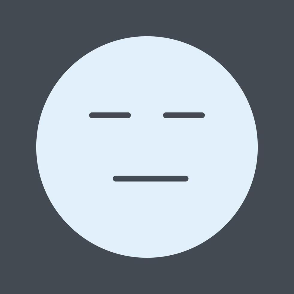 Neutral Face Icon Design vector