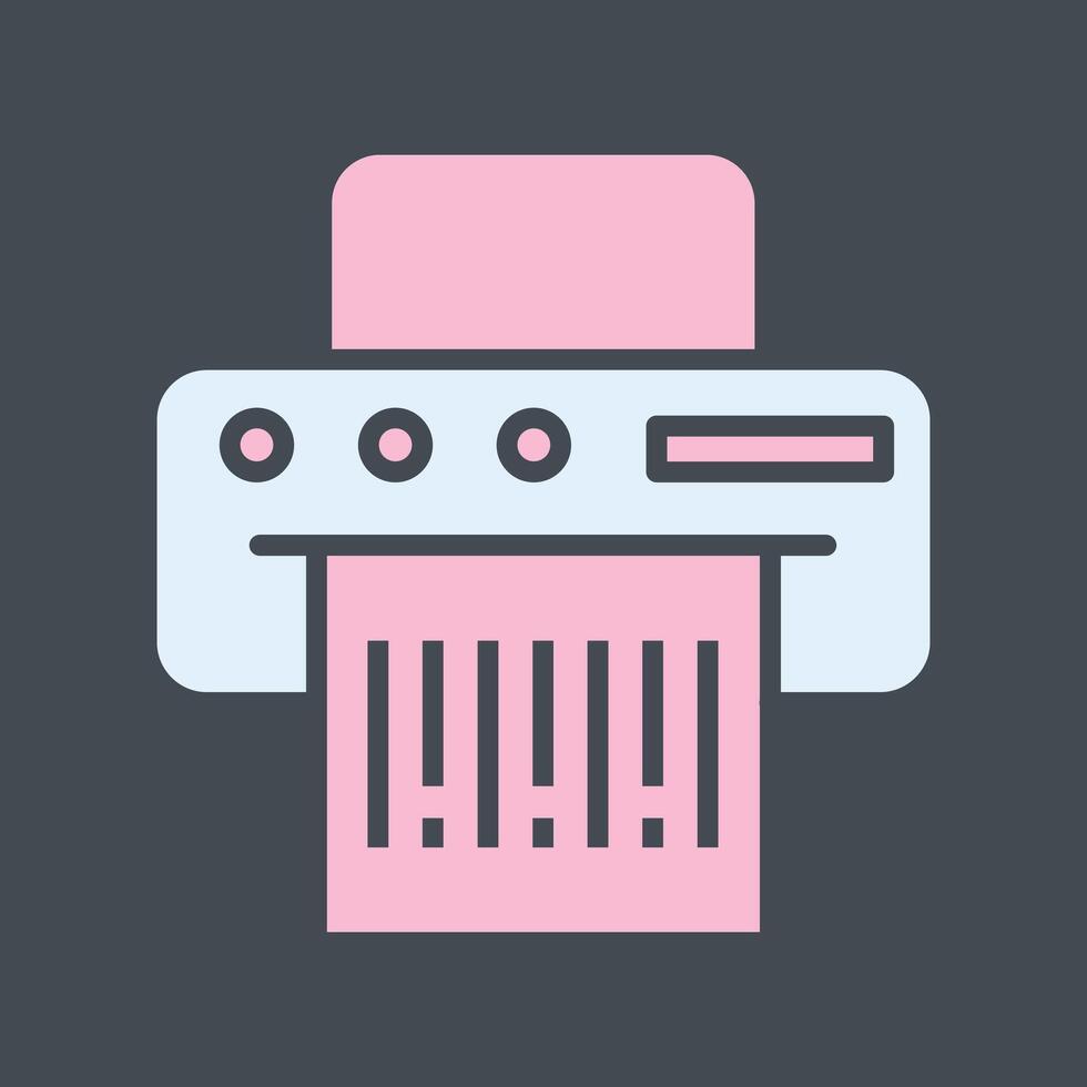 Barcode Printing Icon Design vector