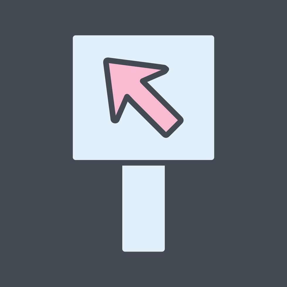 Diagonal Up Left Arrow Icon Design vector
