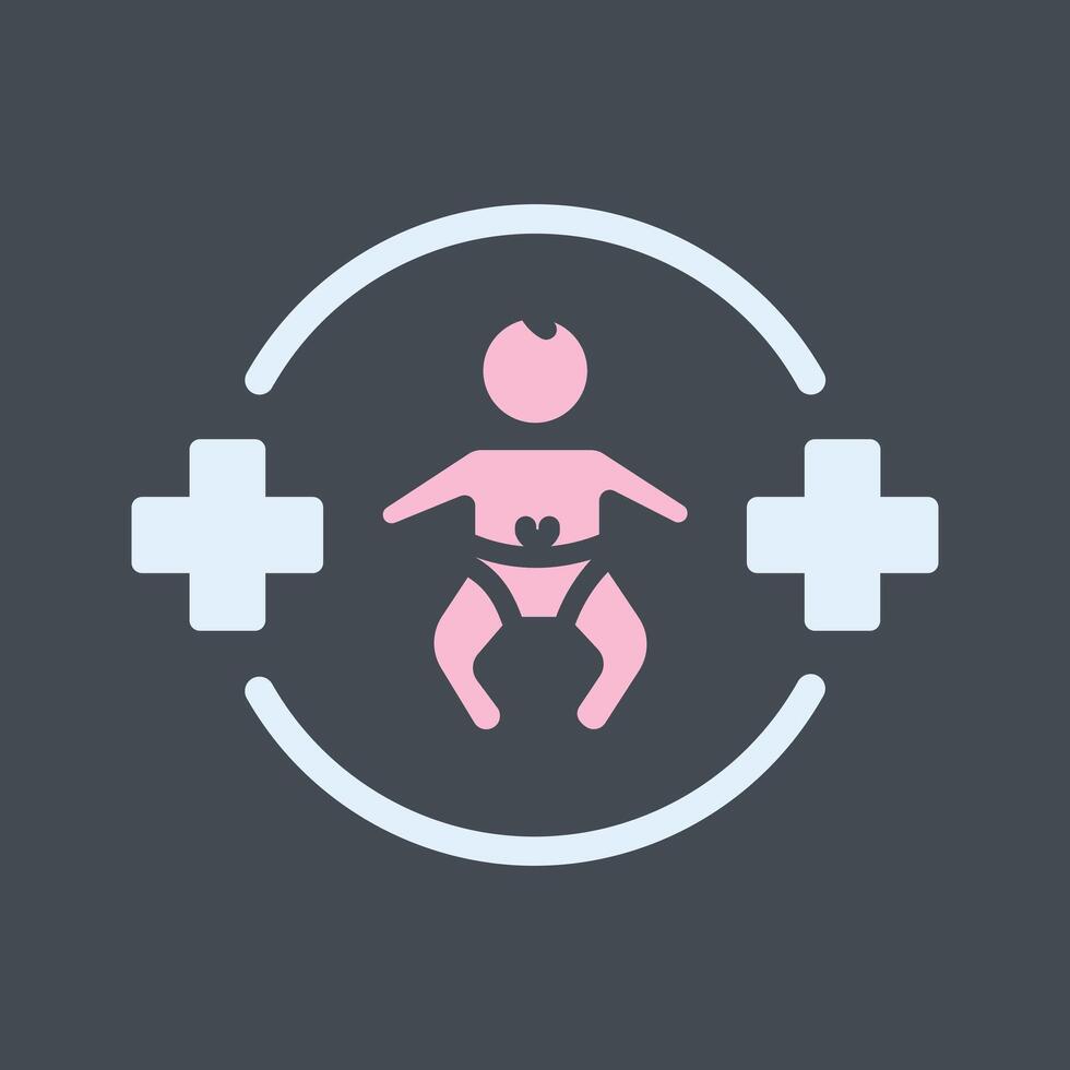 Pediatric Care Icon Design vector