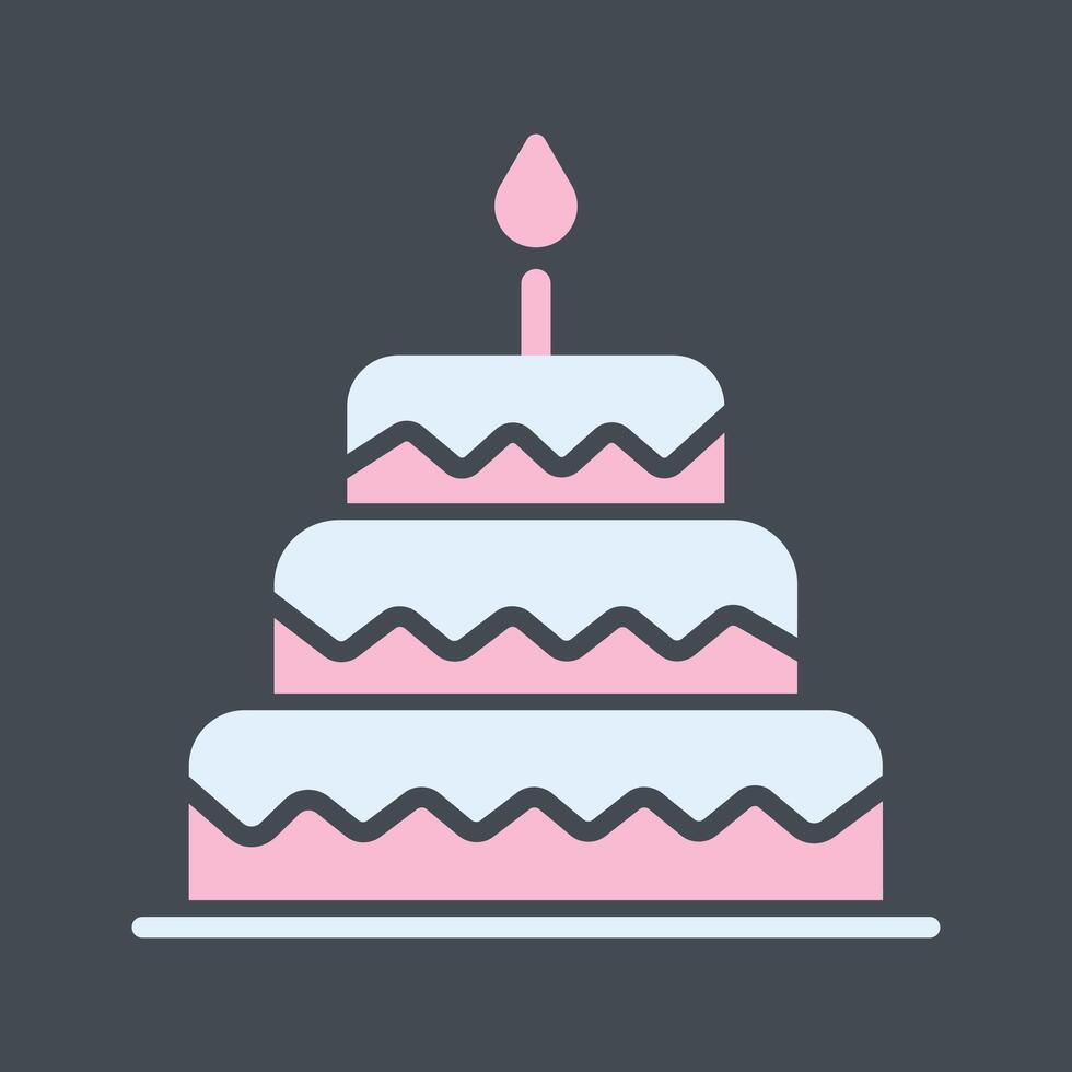 Cake Topper Icon Design vector